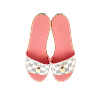 Louis Vuitton Women'S Lock It Flat Mule Sandals Damier