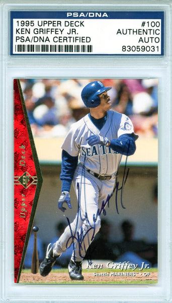 Ken Griffey Jr. Autographed 1995 Upper Deck Sp Card #100 (Psa)