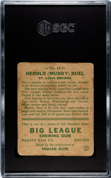 Muddy Ruel 1933 Goudey #18 Sgc 2