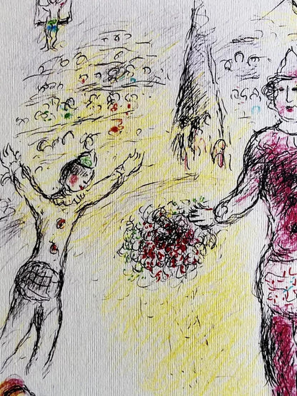 Marc Chagall Coa Lithograph Hand Numbered Signature Catalogued
