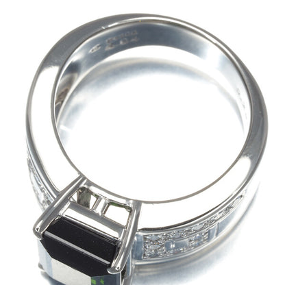 Tasaki Ring Green Tourmaline 4.04Ct Diamond