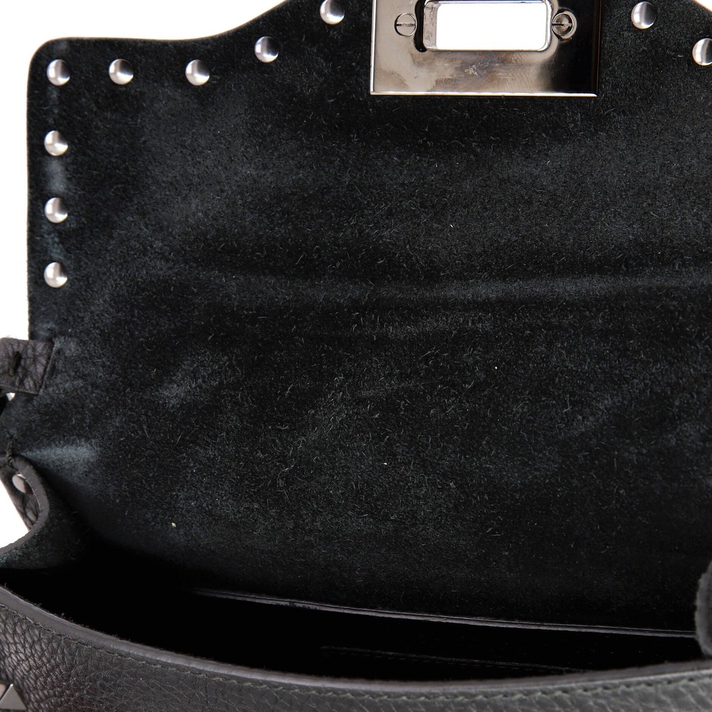 Valentino Garavani Rolling Rockstud Flip Lock Flap Bag Leather With Cabochons