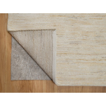 8'10"X11'8" White Modern Plain Design Lori Buft All Wool Hand Knotted Rug