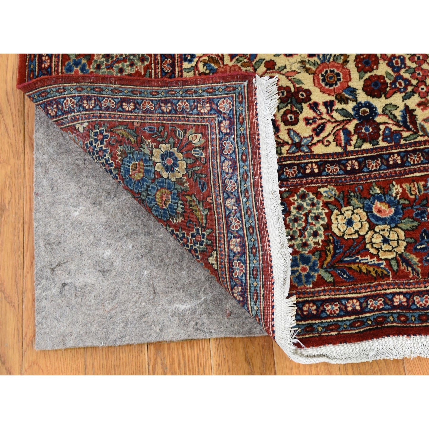 4'4"X6'9" Beige One From A Pair Antique Clean And Soft Oriental Rug