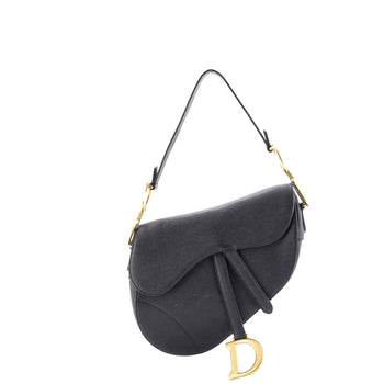 Christian Dior Saddle Handbag Leather Medium