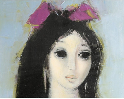 Jacques Voyet (French) Signed Original Painting Oil On Canvas Framed - Girl