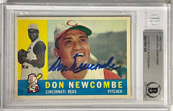 (Beckett) Don Newcombe autographed 1960 Topps Card #345