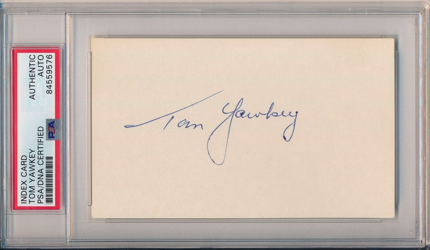 Tom Yawkey Hofer Boston Red Sox Signed/Auto 3X5 Index Card Psa/Dna 167630