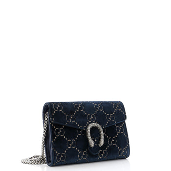 Gucci Dionysus Chain Wallet Gg Velvet Small
