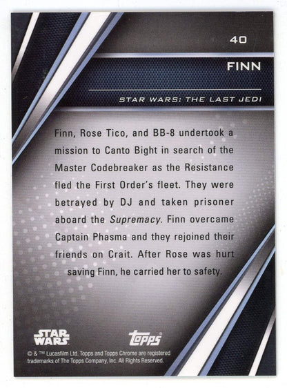 Finn 2023 Topps Chrome Black Star Wars #40 /50