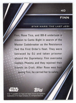 Finn 2023 Topps Chrome Black Star Wars #40 /50