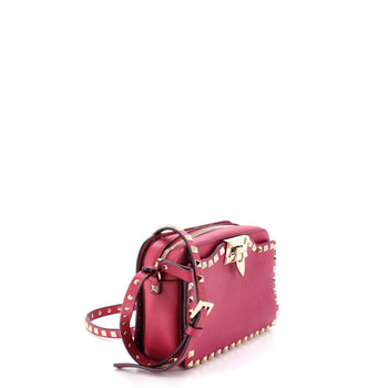 Leather Valentino Garavani Rockstud Flip Lock Camera Crossbody Bag