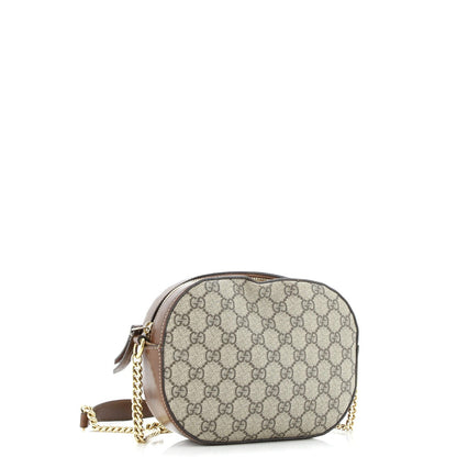 Gucci Chain Crossbody Bag Gg Coated Canvas And Leather Mini