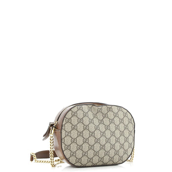 Gucci Chain Crossbody Bag Gg Coated Canvas And Leather Mini