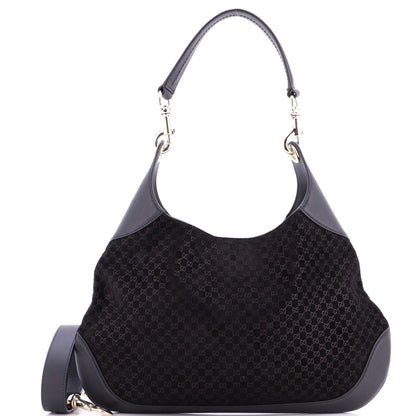 Gucci B Shoulder Bag Gg Suede Medium