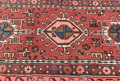 Vintage Handmade Tribal Geometric Oriental Rug