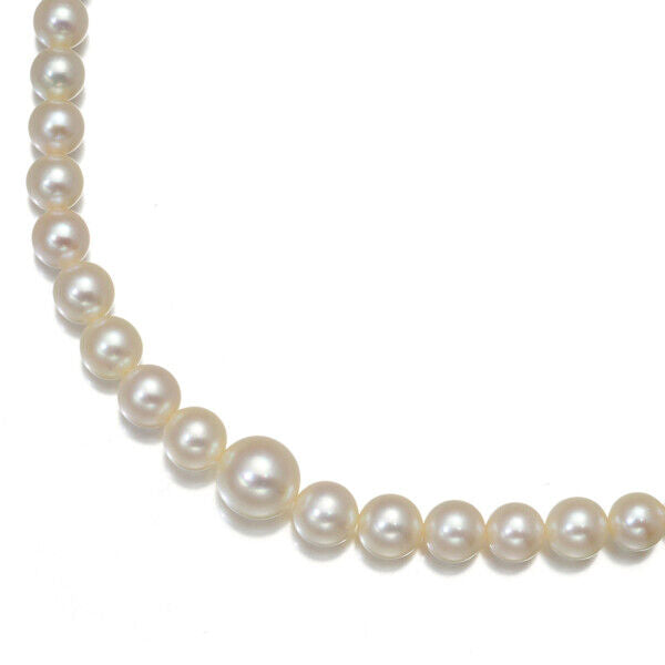 Mikimoto Necklace Akoya Pearl 3.8-7.5Mm Beaded Silver