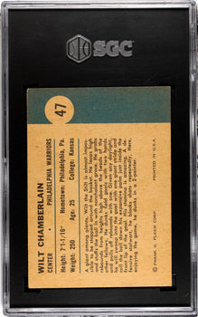 2.5 Wilt Chamberlain 1961-62 Fleer Dunks A 2 Pointer #47 SGC