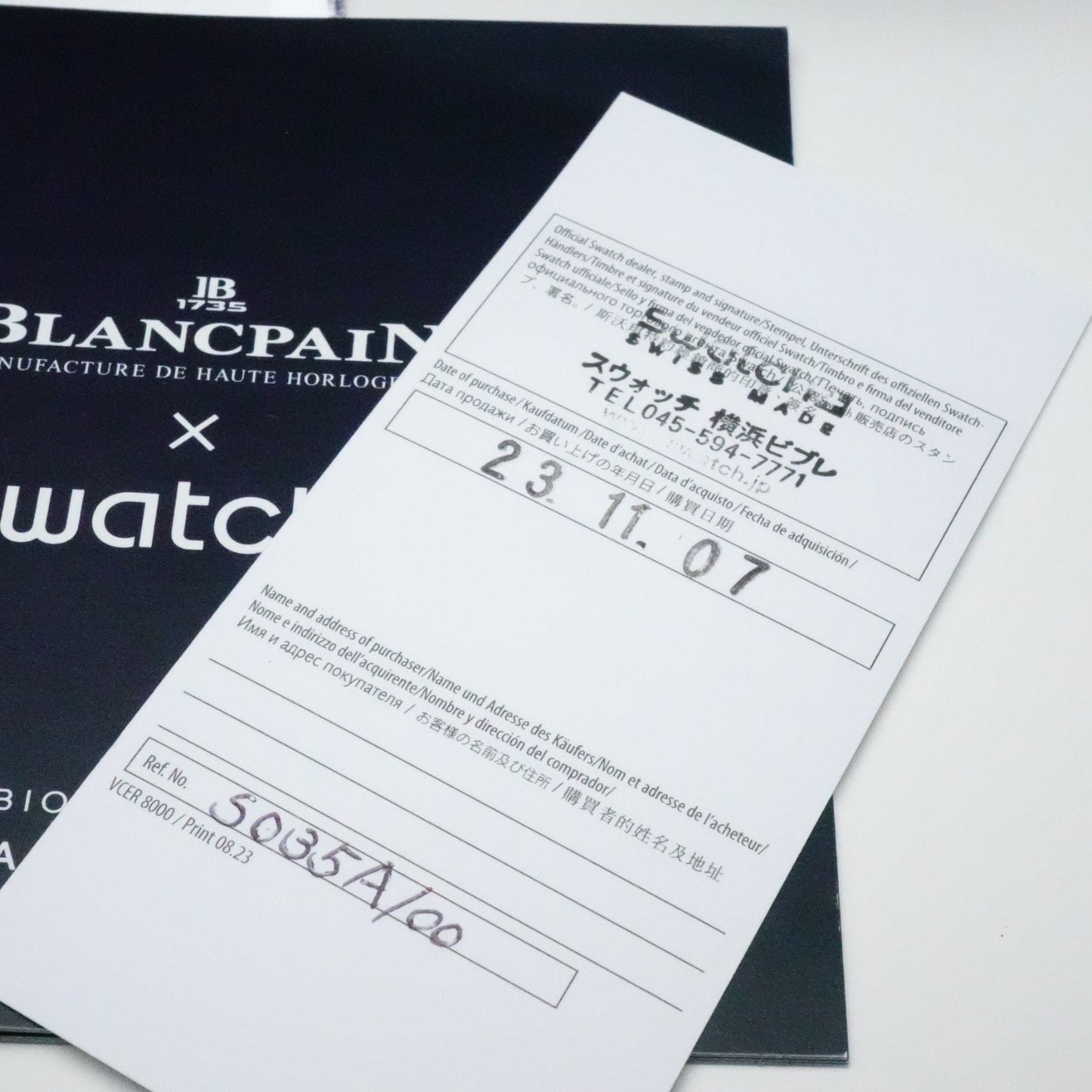 Blancpain Swatch Bioceramic Scuba Fifty Fathoms Atlantic Ocean So35A100