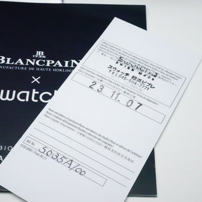 Blancpain Swatch Bioceramic Scuba Fifty Fathoms Atlantic Ocean So35A100
