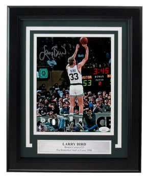 Larry Bird Hof Signed/Auto 8X10 Photo Boston Celtics Framed Jsa 189452