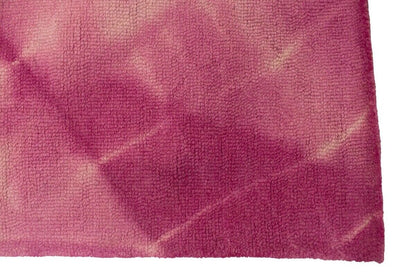 Fuchsia Tie-Dye Design Modern 5X8 Hand-Tufted