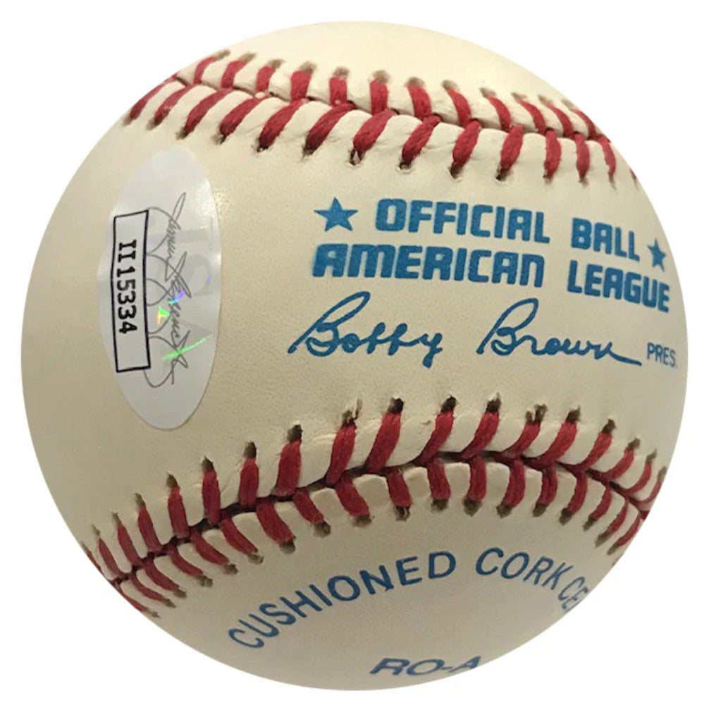 Tom Henrich Autographed Official American League Baseball (Jsa)