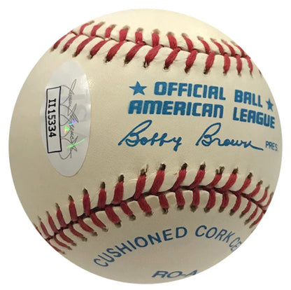 Tom Henrich Autographed Official American League Baseball (Jsa)