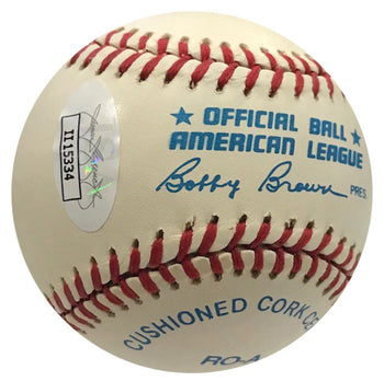 Tom Henrich Autographed Official American League Baseball (Jsa)