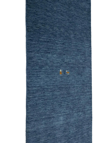 2'7X9'10 Modern Runner Rug 3X10 ft Steel Blue Tribal Design Hallway Carpet