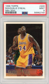 Shaquille O'Neal 1996 Topps Nba 50Th Card #220