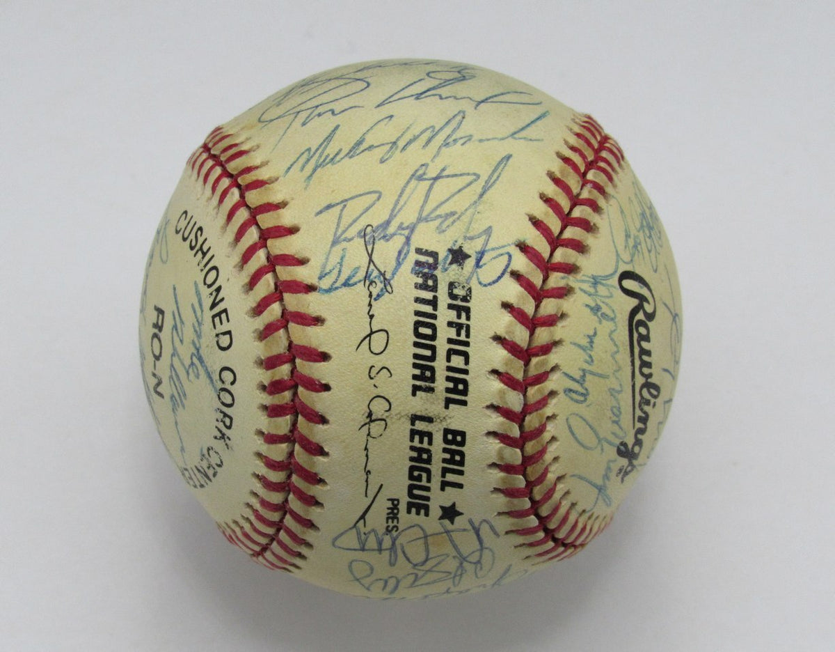 Curt Schilling Signed 191885 Phillies Team Baseball 33 Van Slyke ONL