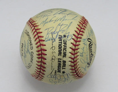 Curt Schilling Signed 191885 Phillies Team Baseball 33 Van Slyke ONL