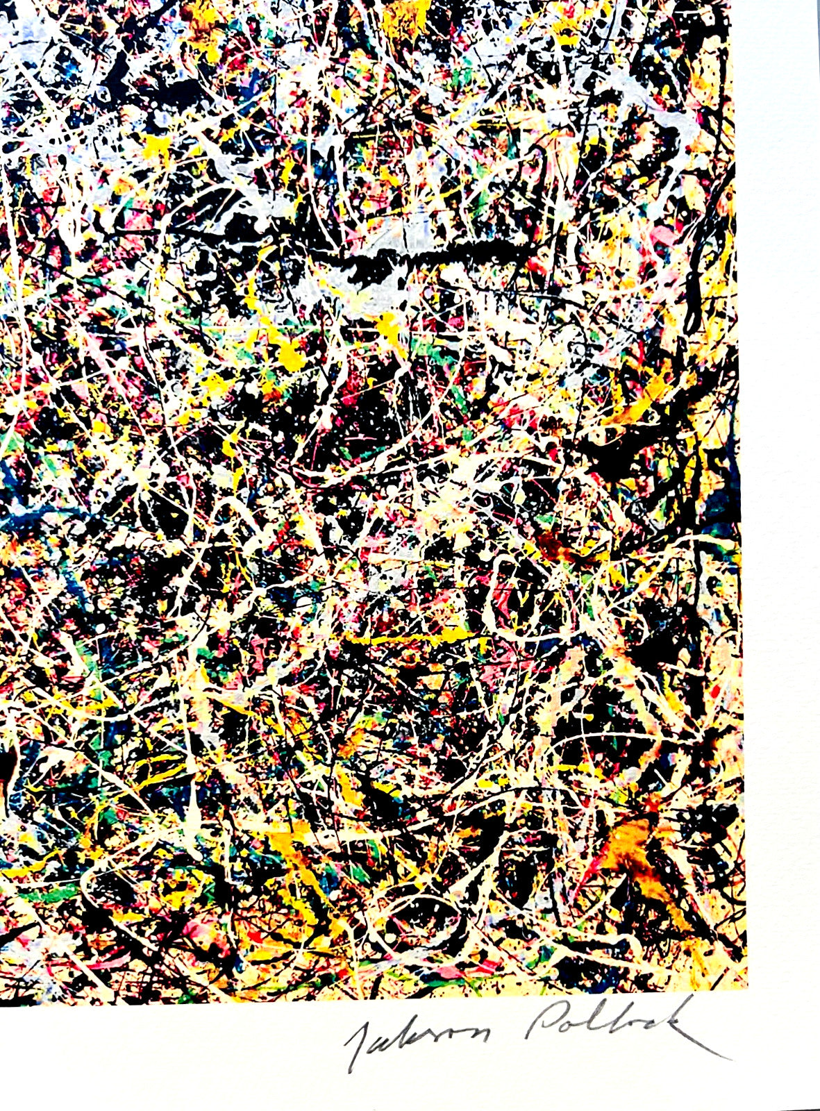 Jackson Pollock Action Painting Coa Signed Numbered A Hand 180