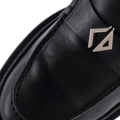 Christian Dior Men'S Logo Plaque Loafers Leather