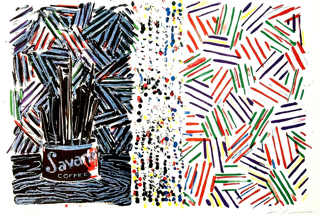 Jasper Johns Lithograph Coa Signed Op Numbered By Hand -180 Ex