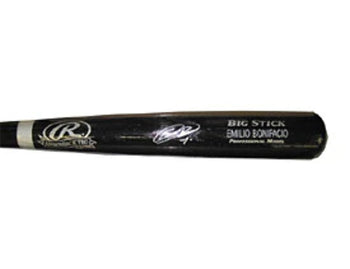 Emilio Bonafacio Autographed/Signed Black Bat