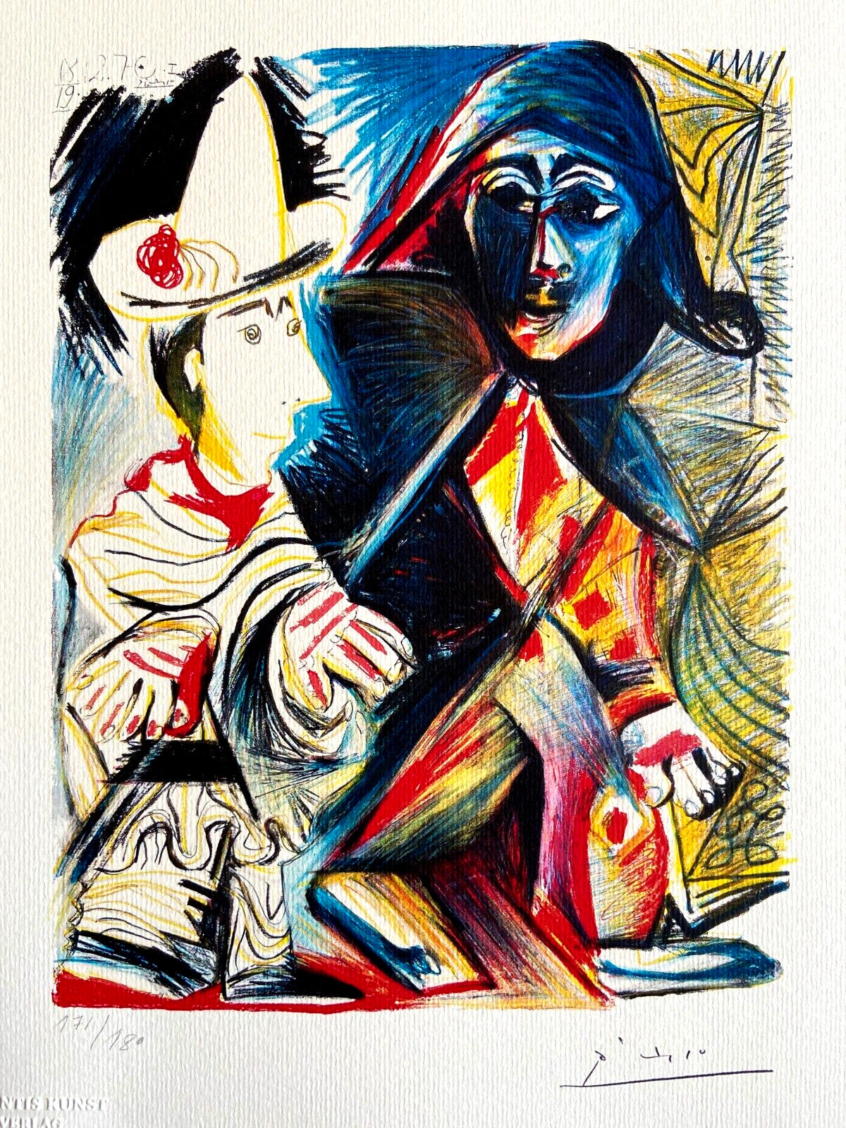 Pablo Picasso Lithograph Coa Signed Op Numbered By Hand Stamped 180