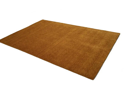 Carpet Orange Solid Design Hand-Loomed 6X9 Gabbeh Wool Rug Oriental Decor