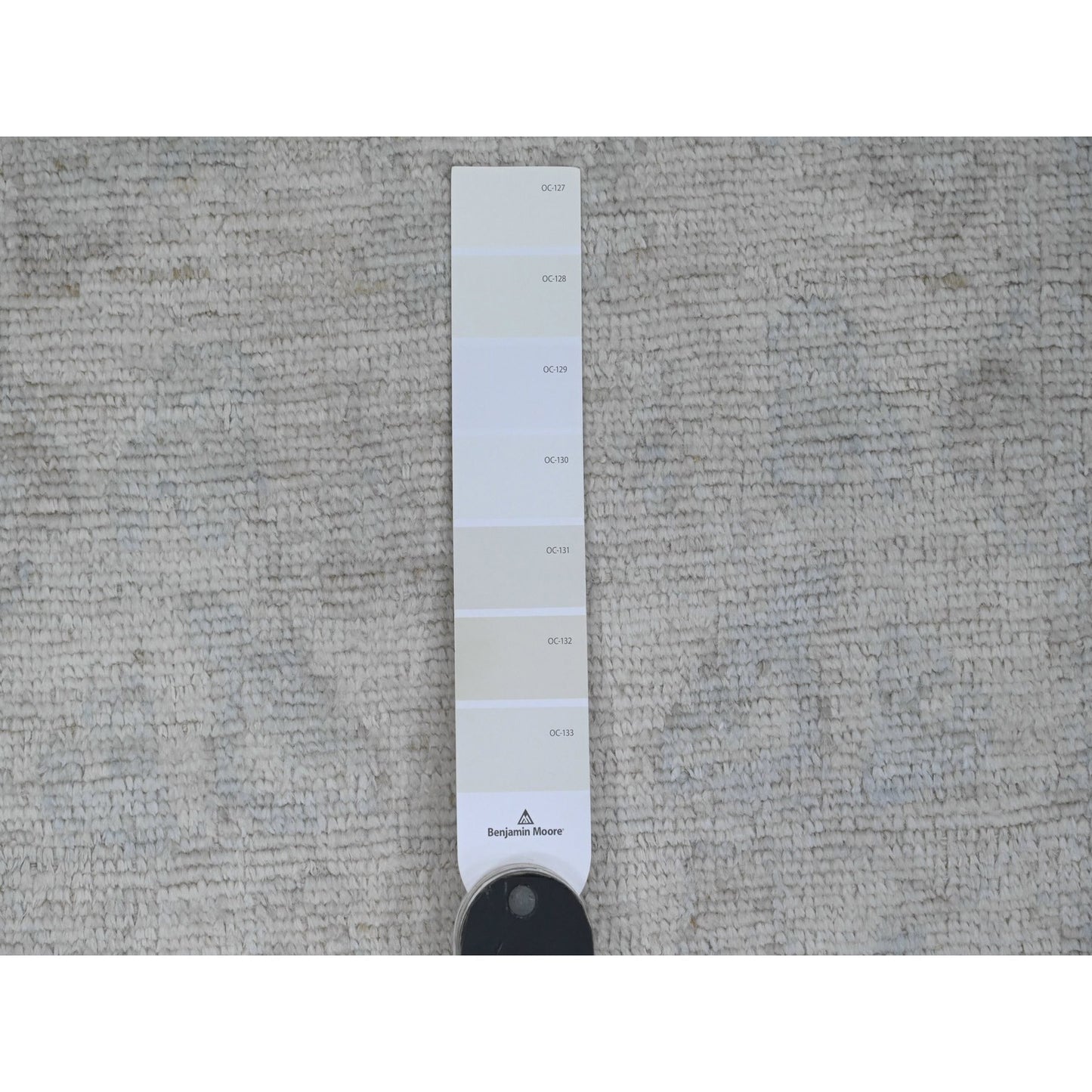 2'8"X7'10" White Hand Knotted Afghan Angora Oushak Pure Wool Runner Rug