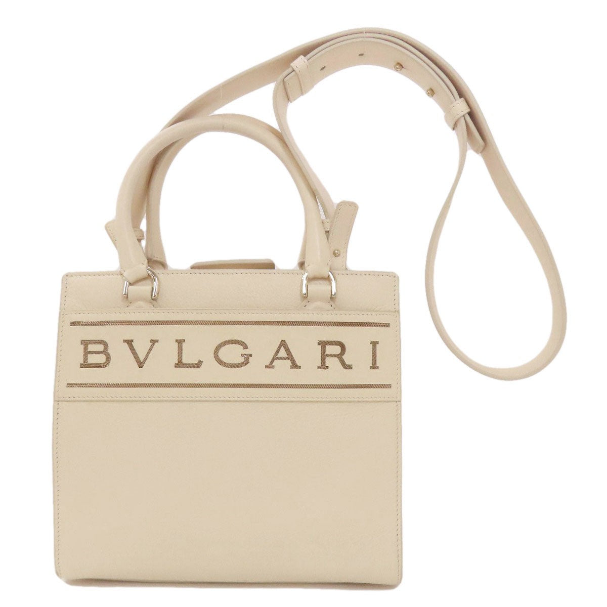 Calf BVLGARI logo 2-way Handbag