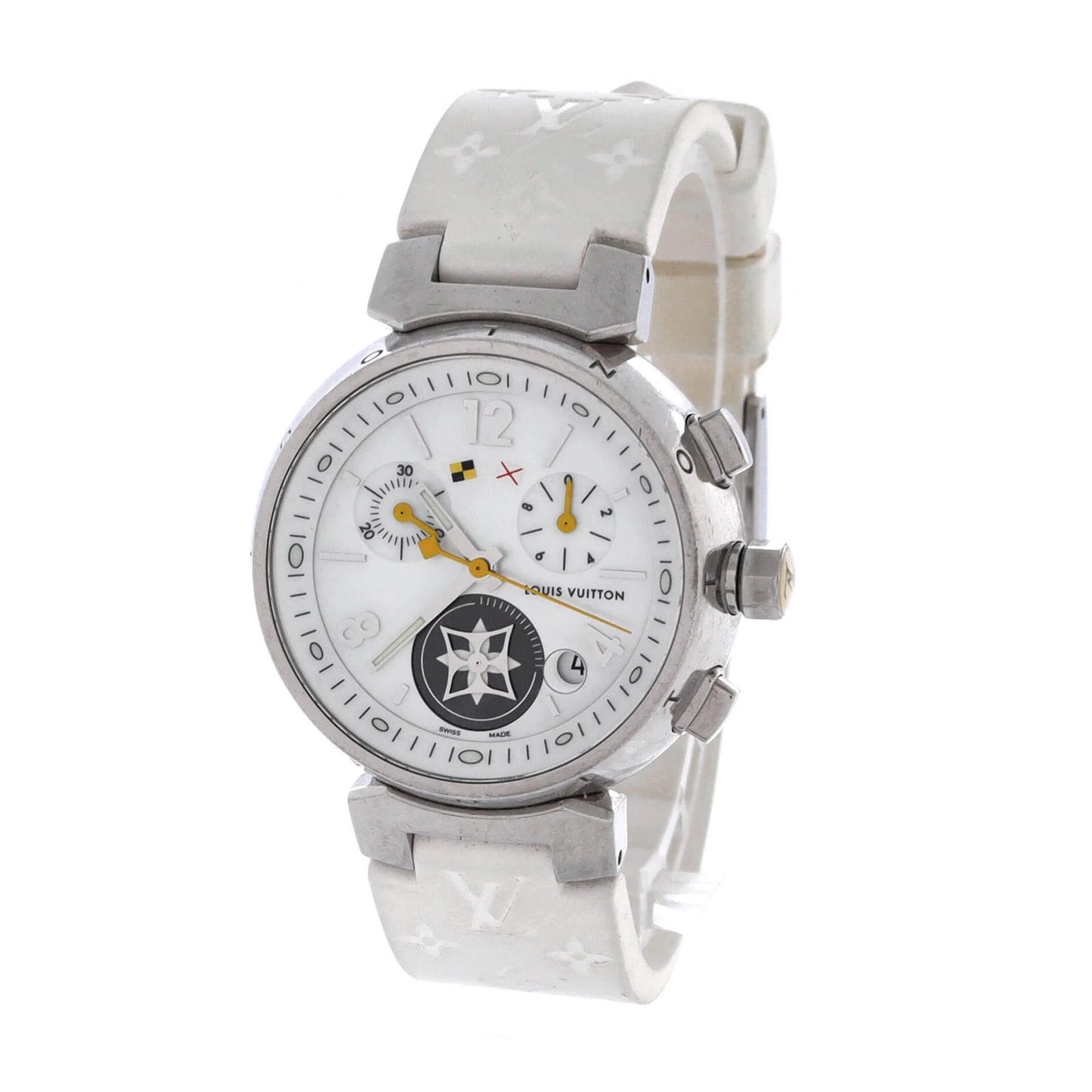 Louis Vuitton Tambour Lovely Cup Chronograph Quartz Watch Stainless Steel