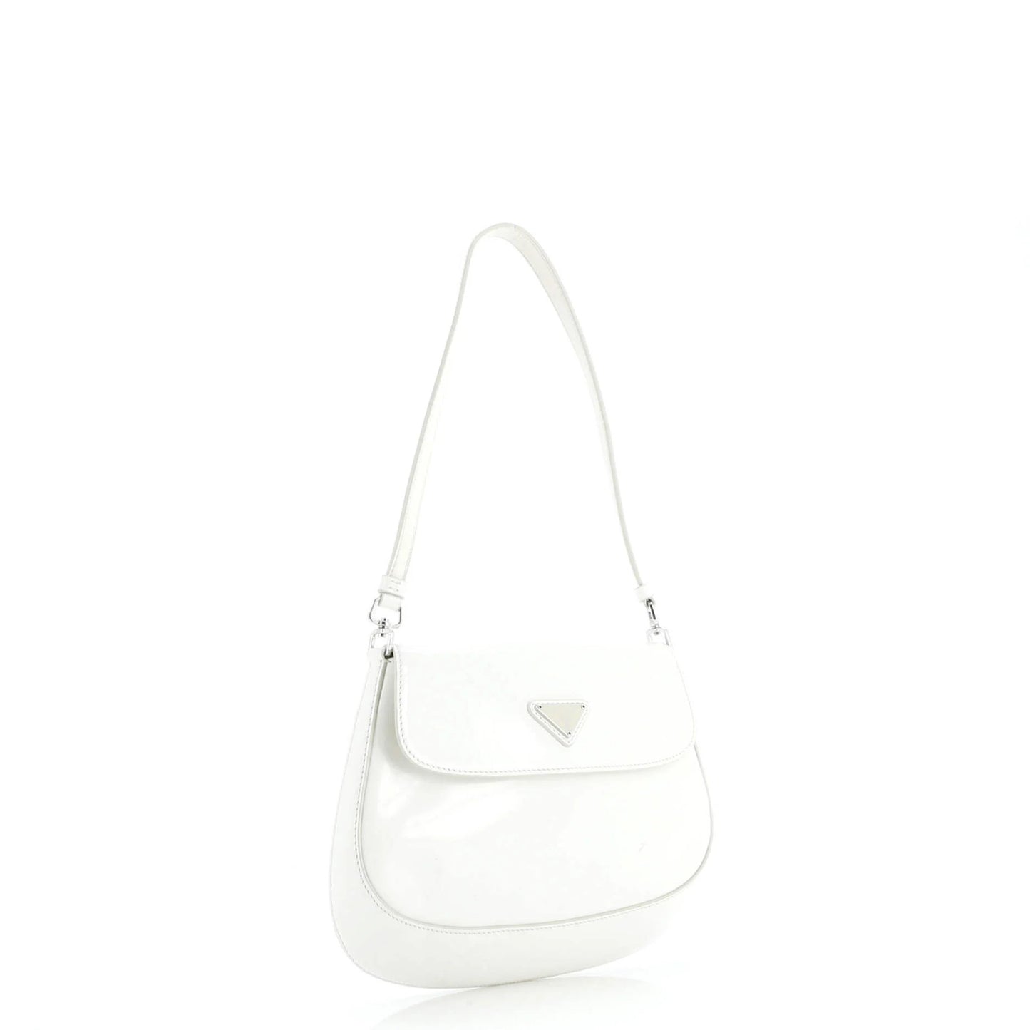 Prada Cleo Flap Shoulder Bag Spazzolato Leather Small