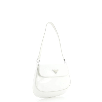 Prada Cleo Flap Shoulder Bag Spazzolato Leather Small