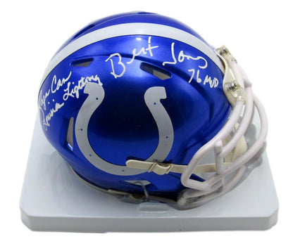 Bert Jones/Roger Carr Autographed/Inscribed Colts Mini Helmet Jsa/Bas 201605