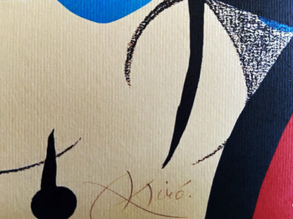 Joan Mir Lithograph Poligrafa Barcelona 1973 Published Signed Op