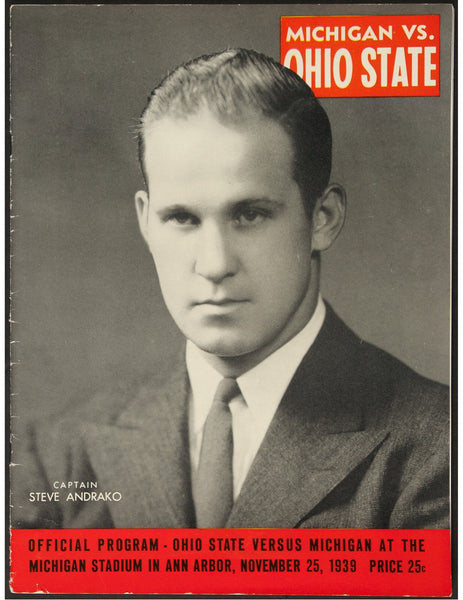 Vintage 11/25/1939 Michigan Vs Ohio State Football Program - The Game 188724