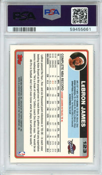 Lebron James 2006 Topps Card #123 (Psa Gem Mt 10)