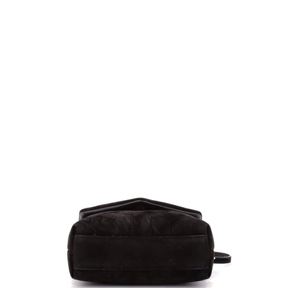 Saint Laurent Loulou Shoulder Bag Matelasse Chevron Suede Toy