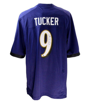 Justin Tucker Signed Nike Nfl Purple Football